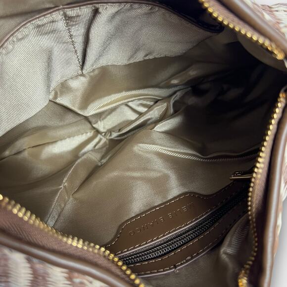 Anthropologie Melie Bianco The Brigitte Satchel Crescent Raffia Edition NEW - Picture 9 of 9